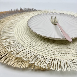 مفرش على الطراز الأوروبي من الورق الطبيعي المنسوج المقاوم للحرارة إكسسوارات المنزل والمطبخ - Product Image 2