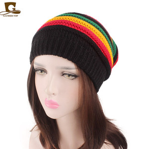 Bonne qualité Uding jamaïque pull thermique rouge jaune bleu vert rayé Turban chapeau MXM-34 - Product Image 4