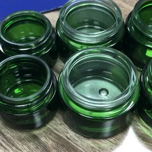 30g 50g grün glas kosmetische glas mit metall deckel
