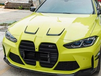 Grilles d'aération légères pour capot moteur, style SQ, en fibre de carbone sèche, compatibles avec BMW M3 G80 G81 M4 G82 G83