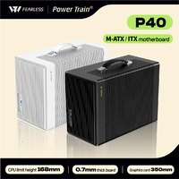 Portable Mid Tower Computer Case Power Train P40 M-ATX U3 Desktop MINI Petit Châssis Prend En Charge ITX ATX/SFX Carte Mère Ventilateur Stock!