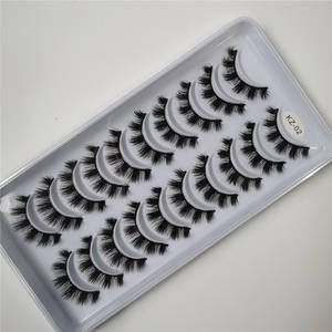 Crea tu propia marca, 10 pares de pestañas vegana, naturales, hechas a mano, 5d, desgastadas, falsas - Product Image 3