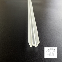 Couverture diffuseur LED givrée MONA-002, largeur 12,5 mm, lentille à clipser en PMMA pour profilé LED en aluminium, bande lumineuse linéaire