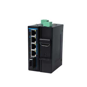 Commutateur Ethernet industriel 4 ports 100 Mbit/s, commutateur réseau à entrée CC, commutateur Ethernet RJ45 sur rail DIN - Product Image 5