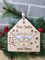 Père Noël Enveloppe Père Noël Liste Liste De Noël Enveloppe En Bois Lettre Au Père Noël