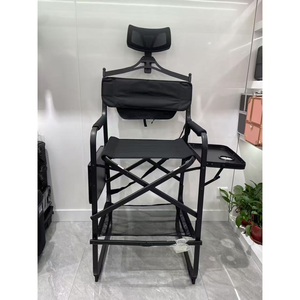 Nouvelle chaise pliante de style européen, chaise de coiffeur à dossier haut, chaise de maquillage portable et multifonctionnelle, chaise de réalisateur d'extérieur - Product Image 2