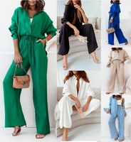 Nouvel Ensemble Chic Femme Style Européen et Américain : Chemise Plissée et Pantalon Large Été 2026