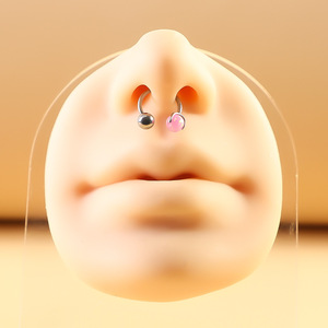 <b>Silicone</b> Nose Lip Model Piercing Practice Jewelry Display <b>Tool</b> for PMU Tattoo Permanent Makeup Training - Product Image 2