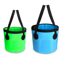 Seau pliable imperméable en PVC de 20 L pour le camping en plein air, la pêche, la randonnée, la douche, toutes saisons