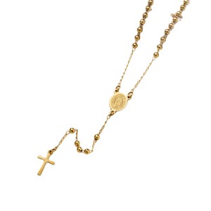 Collier religieux en acier inoxydable avec chaîne croix 3 mm Notre Dame Marie <span class=keywords><strong>Père</strong></span>, bijoux en acier titane, cadeau de Pâques - Product Image 5