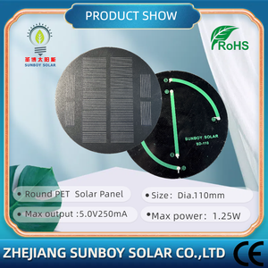 Sıcak satış 110mm çap PET lamine PERC GÜNEŞ PANELI 5.0V yuvarlak güneş rüzgara dayanıklı çakmak ışık için - Product Image 2
