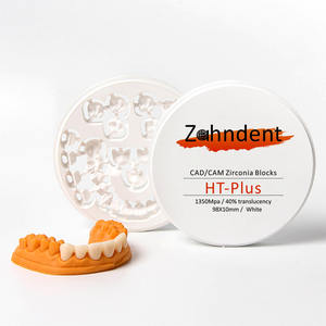 I tecnici hanno utilizzato HT White Shaded Milling Blank <span class=keywords><strong>CAD</strong></span> <span class=keywords><strong>CAM</strong></span> 10-30mm Zirconia Blocks <span class=keywords><strong>Dental</strong></span> Lab Porcelain impiallacciature denti - Product Image 6