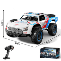 Coche Teledirigido Todoterreno 4x4 sin Escobillas 1/16 RTR con Luz LED, Alcance de 100m y Velocidad de 50km/h
