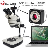 Microscope stéréoscopique numérique trinoculaire à zoom Phenix XTL165 Series 7X-45X WF10x/20mm