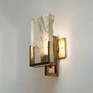 Atacado luzes de parede longo interior-Luminária longa de vidro transparente, lâmpada moderna de parede para sala de estar, decorativa