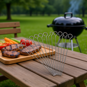 Westmark Roulade Needles 10 Pieces Stainless Steel For Meat Skewering <b>BBQ</b> <b>Tools</b> - Product Image 3