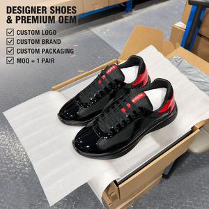 Zapatillas de Diseñador de Lujo 2026 para Hombre y Mujer, Zapatillas Deportivas de Piel Sintética de Alta Calidad, Color Negro y Rojo, Estilo Casual Deportivo, Nuevas - Product Image 1