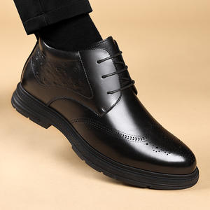 Nuevos Zapatos Casuales de Cuero para Hombre, Estilo Empresarial Simple, Suela Antideslizante Suave, Resistente al Desgaste, Calzado Formal con Parte Superior de Malla Impermeable - Product Image 2