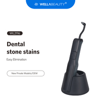 Nettoyeur buccal à quatre têtes, fonctionnant sur piles, étanche, avec base de rangement, appareil électrique sans fil en plastique, nettoyeur buccal domestique