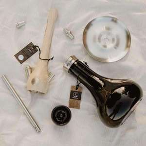 Golden Luxury Nightclub Simple Bucket <strong>Hookah</strong> Shisha Domestic <strong>Wookah</strong> Arabian Wood Stainless Steel Mirror - Product Image 4