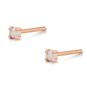 2025 Manufacturer Wholesale New High Quality Fashion Jewelry 925 Sterling Silver Gold Plated Mini <b>Opal</b> Stud <b>Earrings</b> - Product Image 5