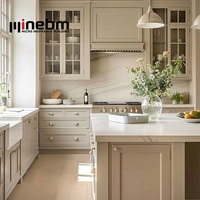 Armoires de cuisine blanches style Shaker en bois véritable, système d'armoires de cuisine sur mesure