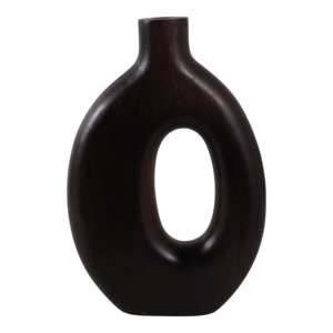Vaso in Legno di Mango Intagliato, Vaso Decorativo Moderno per Soggiorno, Camera da Letto, Ufficio, Decorazioni per la Casa - Product Image 4