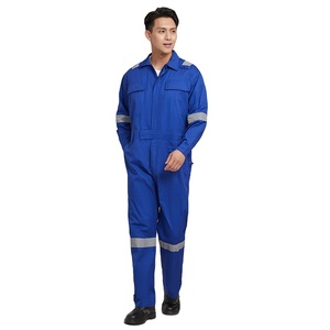 Baju kerja desain terakhir, baju seragam kerja pria katun 100%, pakaian kerja Anti listrik statis, setelan Boilersuit keselamatan, pakaian kerja - Product Image 4