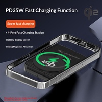 Nouvelle batterie externe sans fil magnétique au lithium 10000 mAh avec câble, charge rapide 35W, USB-C, matériau ABS+PC, modèle M01 CN