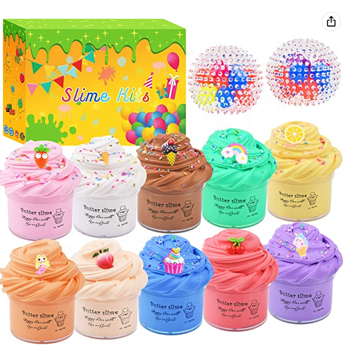 Набор улучшенных слизи с маслом, 10 упаковок, нелипкие эластичные слаймы для снятия стресса своими руками, детские игрушки для вечеринок