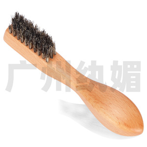 Brosse à barbe Playboy en bois massif et poils de cheval, portable, pour le soin des hommes - Product Image 2