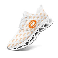 Chaussures de course à semelle en maille respirante avec impression de logo personnalisé OEM ODM, baskets de sport légères pour hommes et femmes FN022XD