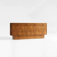 Commode moderne minimaliste en bois massif plaqué bois de frappe, armoire de rangement à 6 tiroirs pour chambre à coucher, commode, buffet