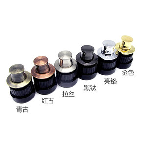 Poignée et bouton de meuble cylindriques en alliage de zinc, design minimaliste, installation facile, utilisation pour tiroirs, surface brillante - Product Image 1