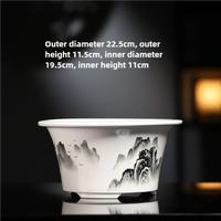 Haute qualité bleu circulaire bonsaï Pot facile à nettoyer en céramique décor à la maison fleur support pour jardin utilisation personnalisé vente en gros pour les plantes