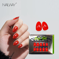 Vente en gros sur mesure Ensemble de presse pour ongles en acrylique doux de style français Ongles artificiels faits à la main Fournisseur de faux ongles