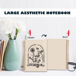 Diario <span class=keywords><strong>de</strong></span> Notas con Tapa Dura <span class=keywords><strong>de</strong></span> PU con Diseño Floral Boho Cristiano para Mujer - Regalo con Logotipo Personalizado, Colores y Tamaños Personalizables, 50 Hojas - Product Image 4
