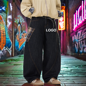 Jeans de Mezclilla Casuales Retro para Hombre, Estilo Hip Hop Americano, Corte Recto, Lavado Medio, Cintura Media, Transpirables, para Otoño - Product Image 2