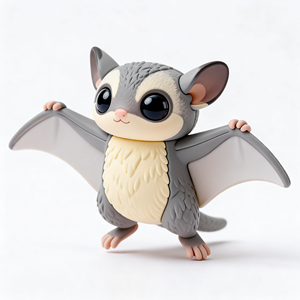 Figurine en PVC personnalisée : Modèle décoratif de dessin animé de la fauconneuse en position de glisse - Product Image 2