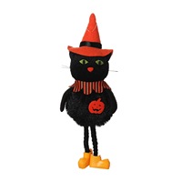 Décorations d'Halloween : Accessoires de scène pour bar, KTV, maison hantée – Fantôme, Citrouille, Balai de sorcière – Unisexe, Polyester