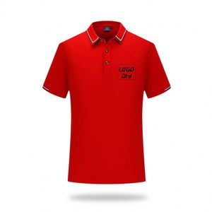 เสื้อยืดโลโก้ OEM แบบเปล่า พิมพ์ลายโลโก้ตามสั่ง เสื้อโปโลผู้ชายแบบเรียบสำหรับเล่นกอล์ฟ - Product Image 4