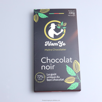 Emballage de chocolat personnalisé de qualité alimentaire pour barres de chocolat au lait, boîte de chocolat de luxe avec estampage or sur feuille métallique