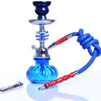 Chicha portable de luxe à double tuyau, petite taille, couleurs assorties, avec bol en acrylique et éléments métalliques, vente en gros à prix abordable