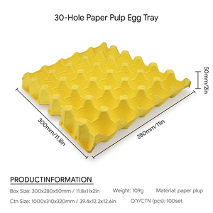 Kingwin Bán Buôn Phân Hủy Sinh Học Bao Bì Khay Trứng 30 Lỗ Giấy Bột Giấy Khay Trứng - Product Image 3