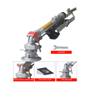 Arroseur <span class=keywords><strong>à</strong></span> percussion en métal de 2 ''avec alliage d'aluminium et laiton Pistolet de pluie de 3 pouces, <span class=keywords><strong>raccord</strong></span> de tuyau et bride de tuyau de 4 pouces - Product Image 3