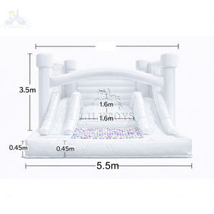 Casa de Brinco Inflable de 5.5m con Doble Tobogán y Piscina de Pelotas para Fiestas Infantiles, <span class=keywords><strong>Alquiler</strong></span> - Product Image 3