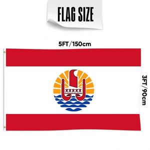 Banderas de <span class=keywords><strong>Polinesia</strong></span> Francesa al por Mayor de 3x5 pies, Poliéster 68D/100D, Personalizables para Todas las Naciones, Envío Rápido, Proveedor Confiable, Entrega Veloz - Product Image 3