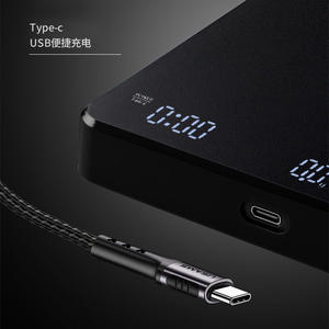 3KG Balance électronique pour café infusé à la main Balance <span class=keywords><strong>de</strong></span> cuisine à chargement USB Petit <span class=keywords><strong>appareil</strong></span> <span class=keywords><strong>de</strong></span> pesage du café Balance à café à synchronisation automatique - Product Image 3