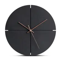 Точные деревянные настенные часы лаконичного дизайна для гостиной
