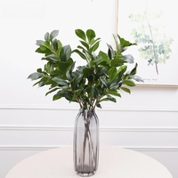 Offre Spéciale – Branche Artificielle de Feuille de Haricot Peperomia Tetraphylla, Plante Verte au Toucher Réel pour Décoration de Table de Mariage, Fête ou Maison